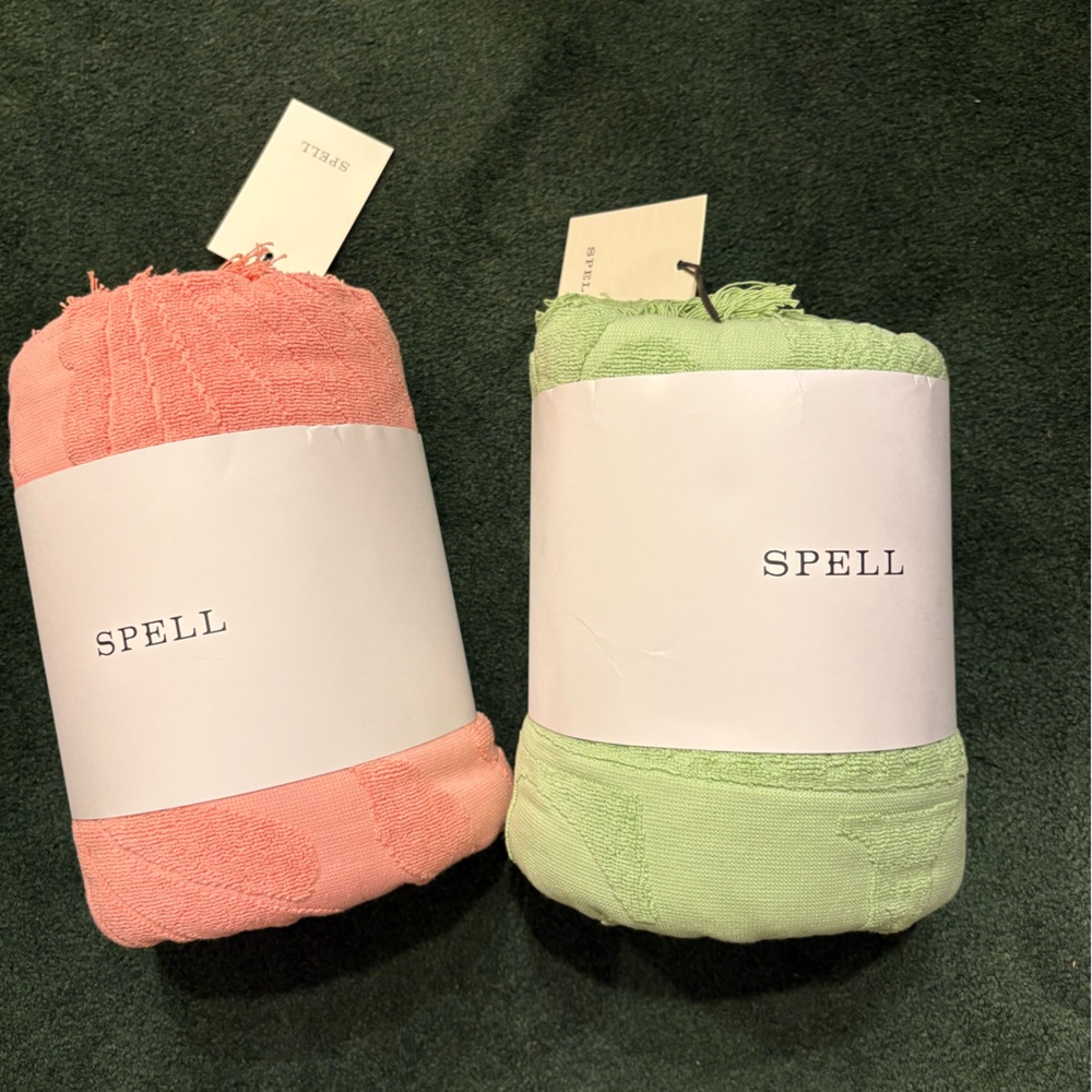 Spell And The Gypsy Seashell Towel Green & Coral